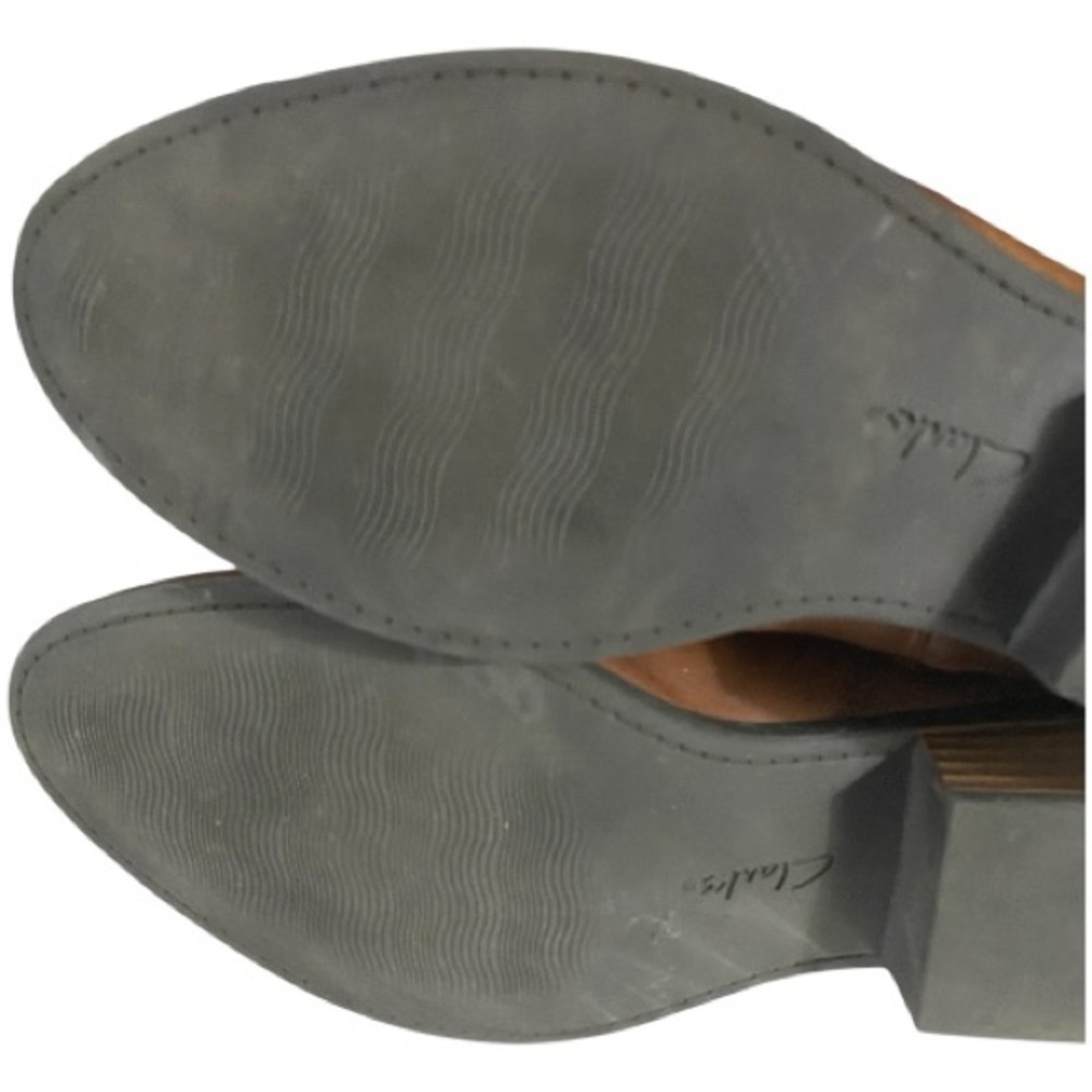 Clarks Leather Booties, Neutral,Sz 9, Sustainable, Timeless,Capsule wardrobe - Picture 12 of 15
